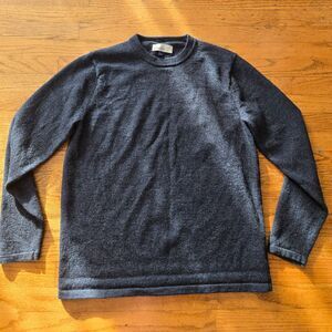 Artefact 100% Merino Wool Navy Blue Crew Neck Pullover Sweater Size Large